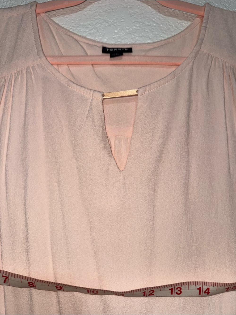 torrid Blush Pink Keyhole Top with Rosegold Accent